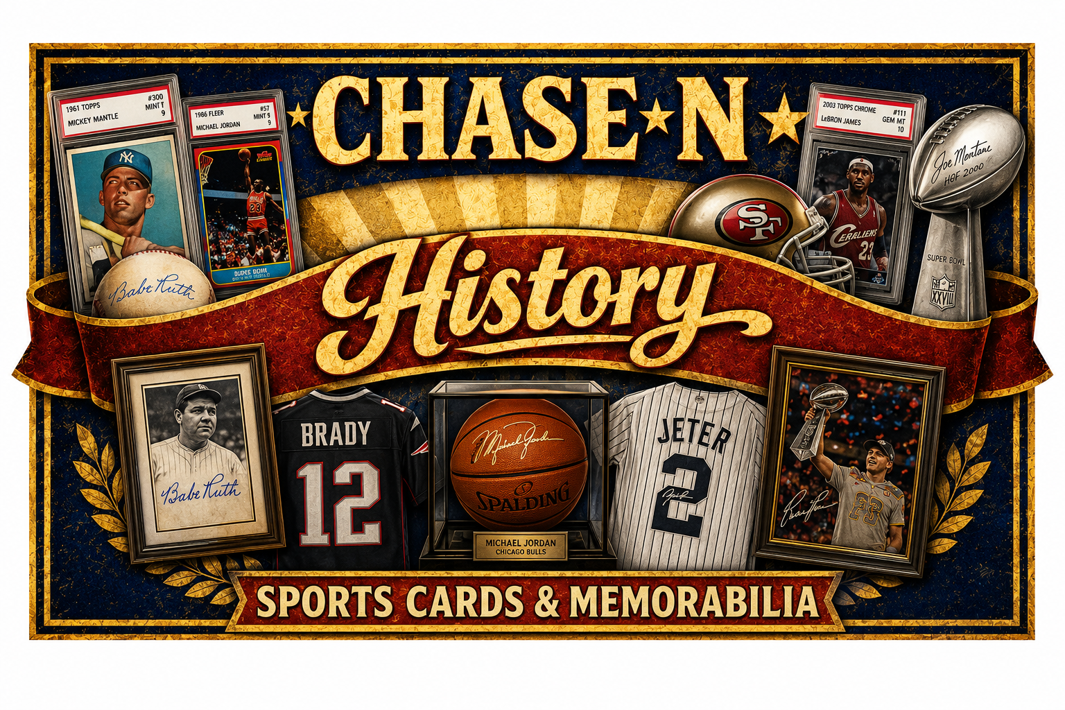 Chase'N'History Sports Cards & Memorabilia logo